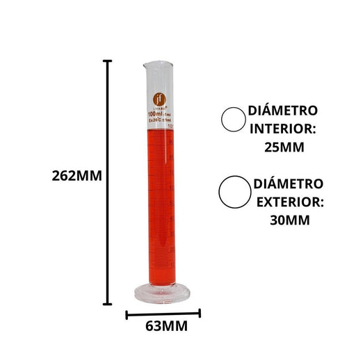 1601-100 - Probeta Graduada De Vidrio 100 Ml Clase B ID-5187