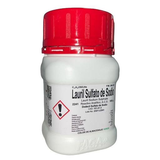 2241-100 - Lauril Sulfato De Sodio R. A. De 100 G ID-2326