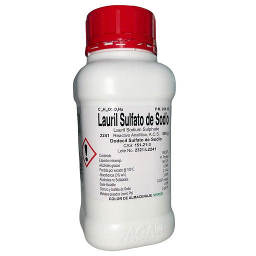 2241-500 - Lauril Sulfato De Sodio R. A. De 500 G ID-2331