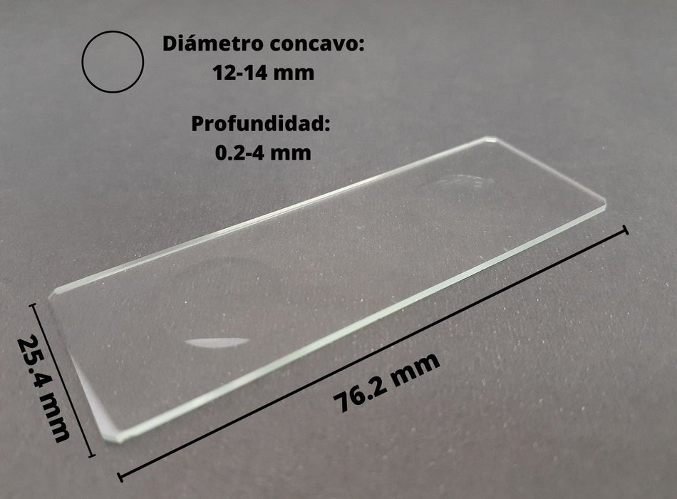 Po2C-5 - Portaobjeto 2 Cavidades Para Microscopio Paq C/5 Piezas ID-4233