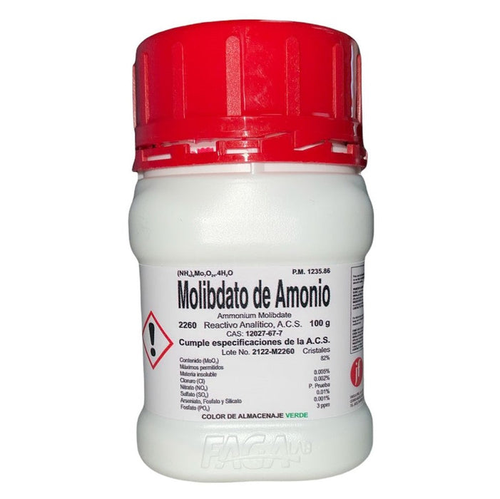 2260-100 - Molibdato De Amonio R. A. De 100 G ID-2389