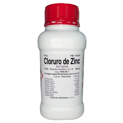 2154-500 - Cloruro De Zinc R. A. De 500 G ID-3581