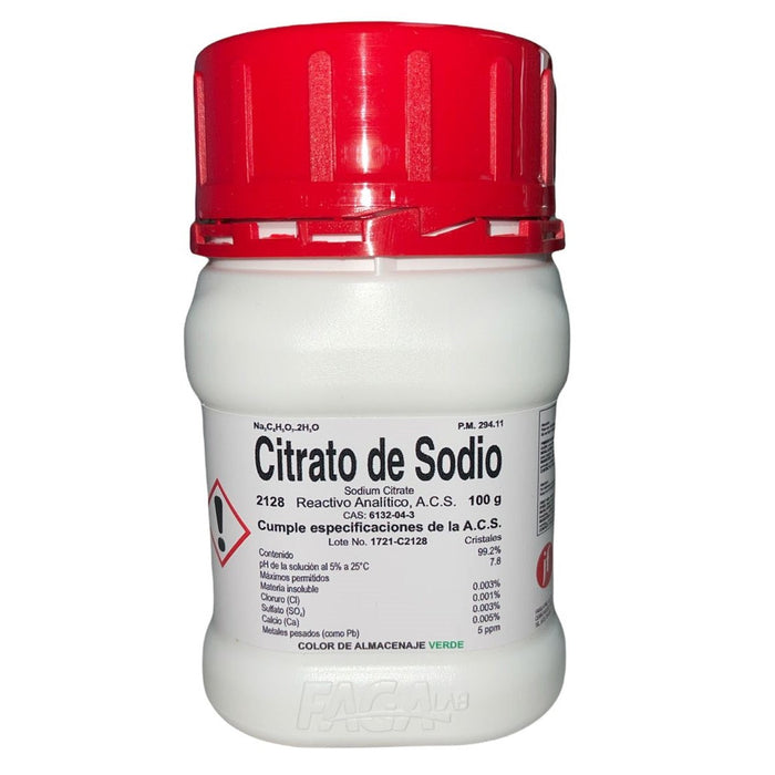 2128-100 - Citrato De Sodio R. A. De 100 G ID-3324