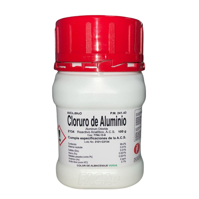 2134-100 - Cloruro De Aluminio R. A. De 100 G ID-3507