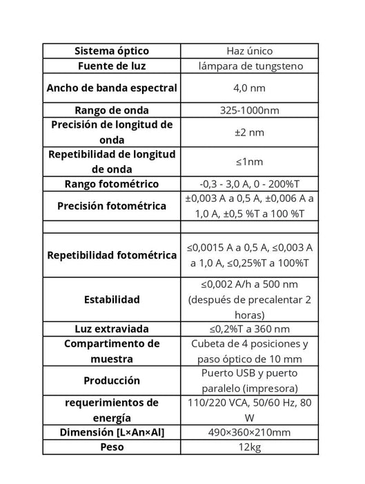 Espectrofotómetro Visible Digital Sp-V1000 Jf Lhabo ID-2650492