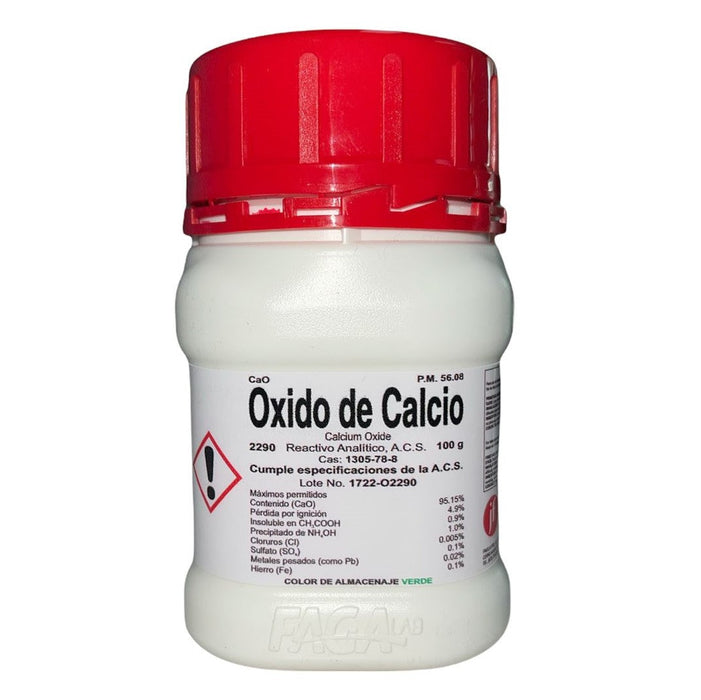 2290-100 - Oxido De Calcio R. A. De 100 G ID-2562