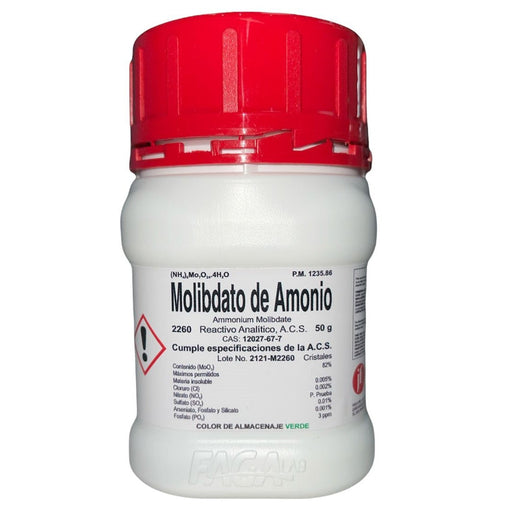 2260-50 - Molibdato De Amonio R. A. De 50 G ID-2394