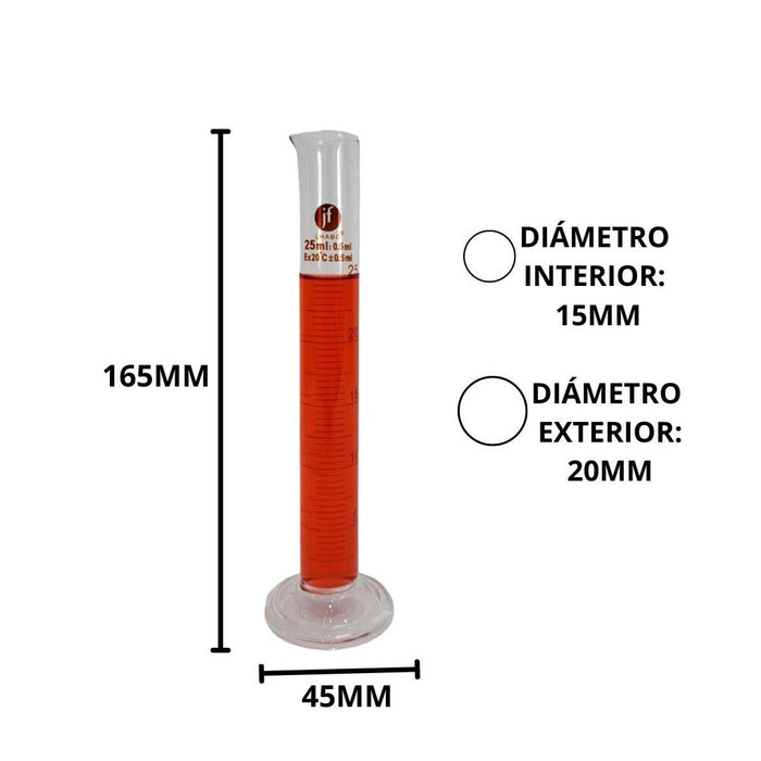 1601-25 - Probeta Graduada De Vidrio 25Ml Clase B ID-5179