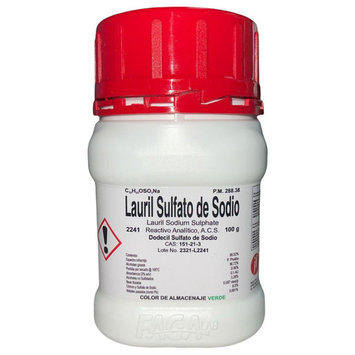 2241-100 - Lauril Sulfato De Sodio R. A. De 100 G ID-2325