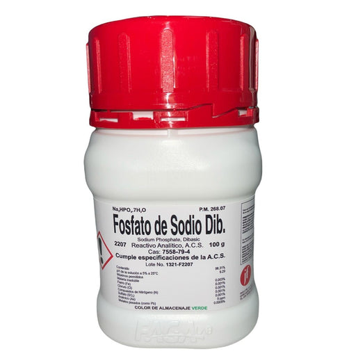 2207-100 - Fosfato De Sodio Dibásico R. A. De 100 G ID-3720