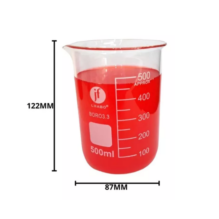 11018-500 - Vaso Precipitado De Vidrio 500 Ml Paq C/8 ID-5373