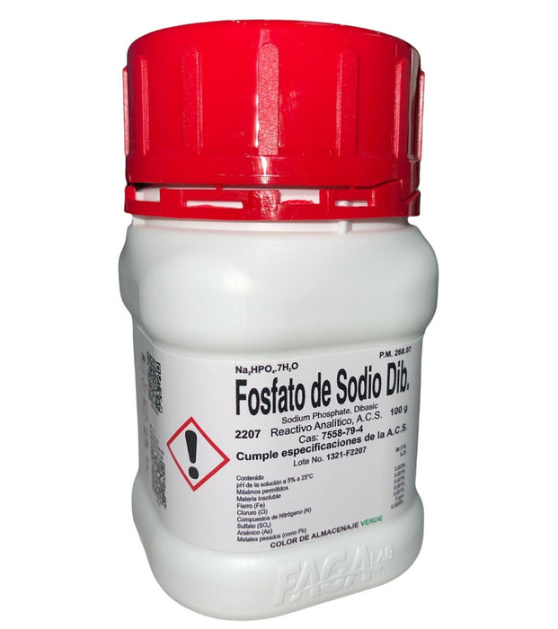 2207-100 - Fosfato De Sodio Dibásico R. A. De 100 G ID-3721