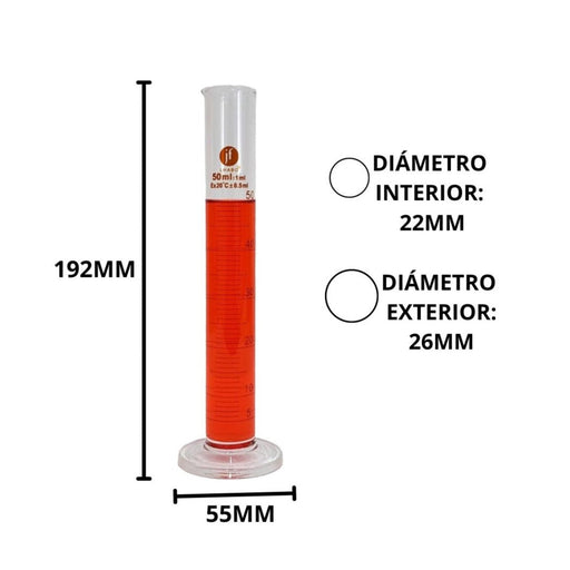 1601-50 - Probeta Graduada De Vidrio 50Ml Clase B ID-5183