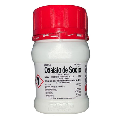 2287-100 - Oxalato De Sodio R. A. De 100 G ID-2537