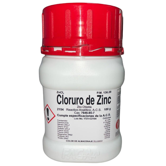 2154-100 - Cloruro De Zinc R. A. De 100 G ID-3355