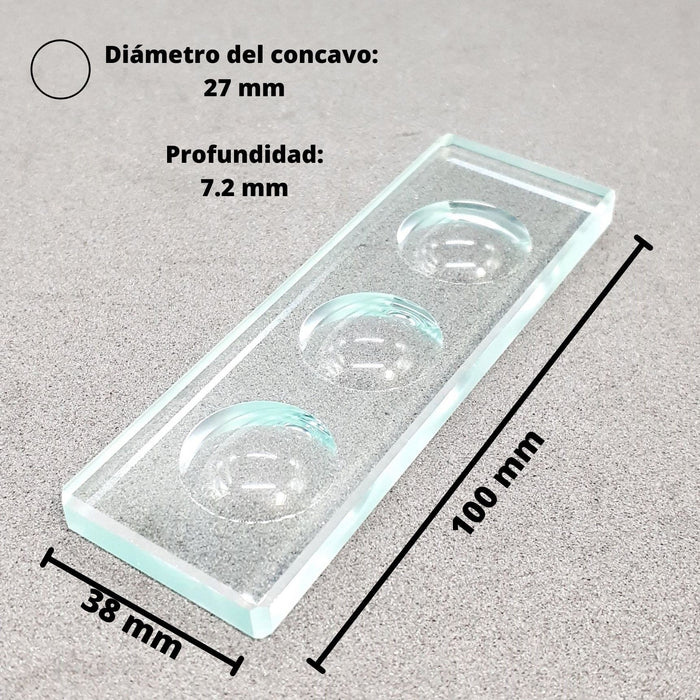 Poc3 - Portaobjeto 3 Cavidades Para Microscopio ID-4237