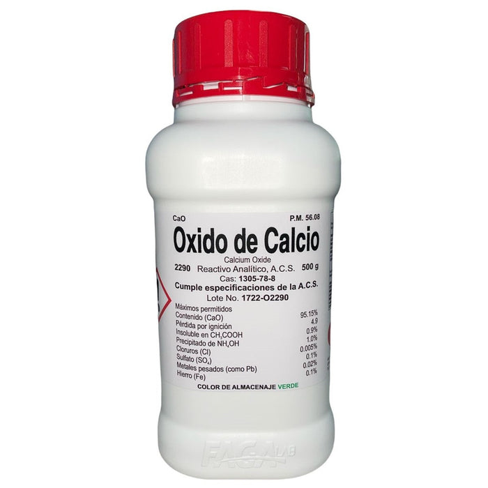 2290-500 - Oxido De Calcio R. A. De 500 G ID-2567