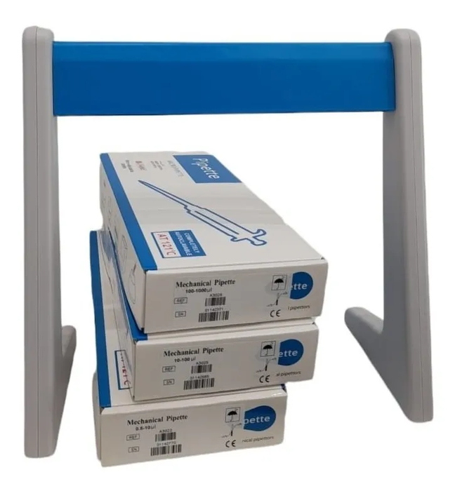 Paquete C/3 Micropipetas Autoclavable Y Soporte Tipo L Jf Lhabo ID-2080334