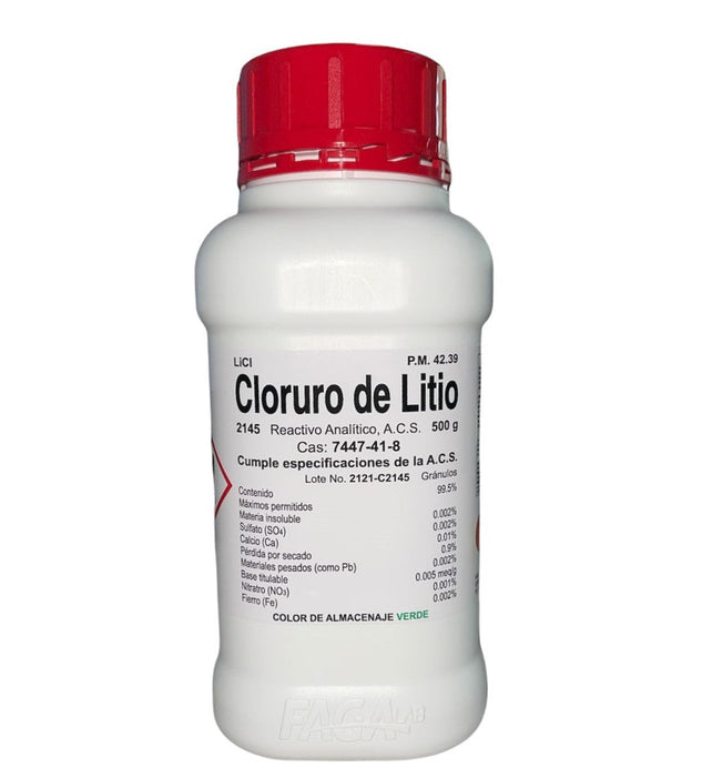 2145-500 - Cloruro De Litio R. A. De 500 G ID-3552