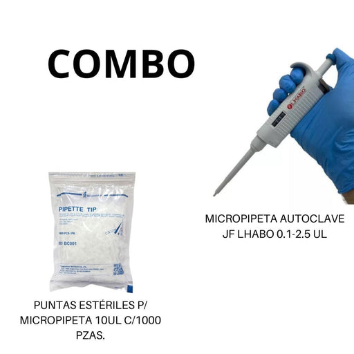 Micropipeta 0.1-2.5Ul + Puntas Esteriles 10Ul Jf Lhabo ID-2415974