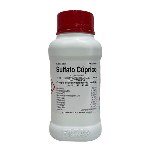 2340-500 - Sulfato Cúprico Pentahidratado R. A. De 500 G ID-2738