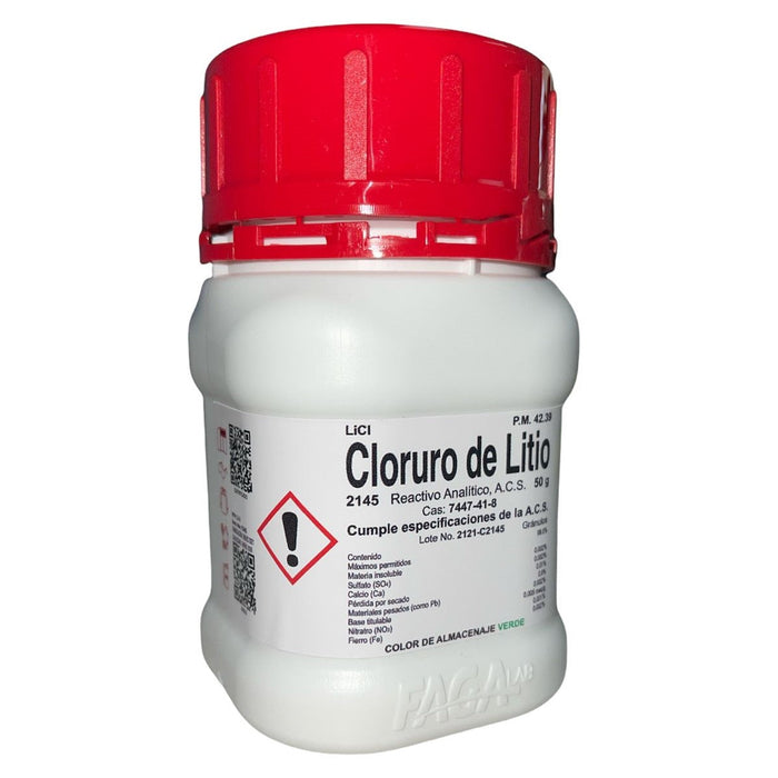 2145-50 - Cloruro De Litio R. A. De 50 G ID-3543