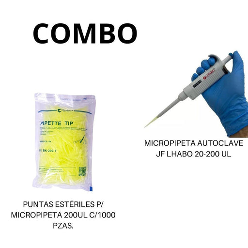 Micropipeta 20-200Ul + Puntas Esteriles 200Ul Jf Lhabo ID-2416054