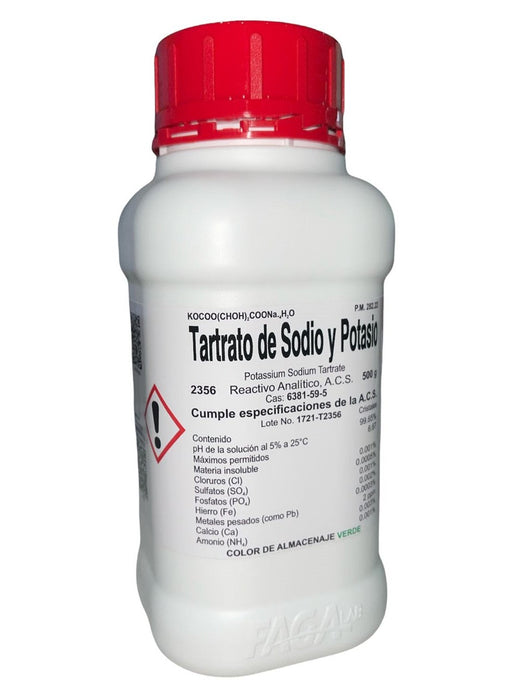 2356-500 - Tartrato De Sodio Y Potasio R. A. De 500 G ID-2835