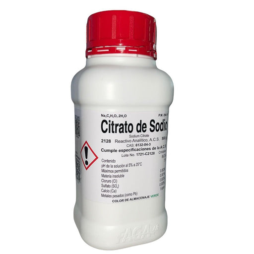 2128-500 - Citrato De Sodio R. A. De 500 G ID-3488