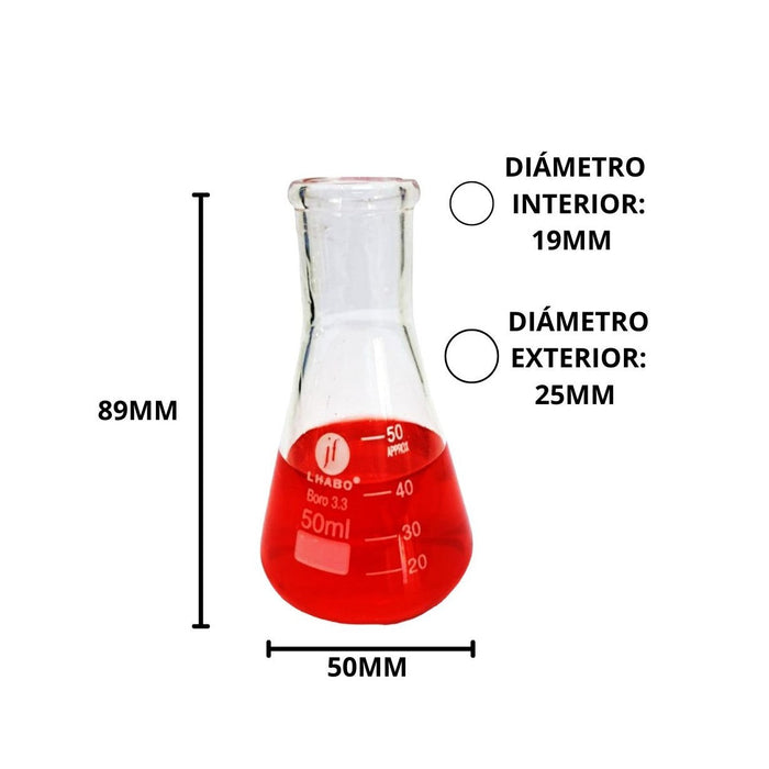 1121-50 - Matraz Erlenmeyer 50 Ml Vidrio ID-5132