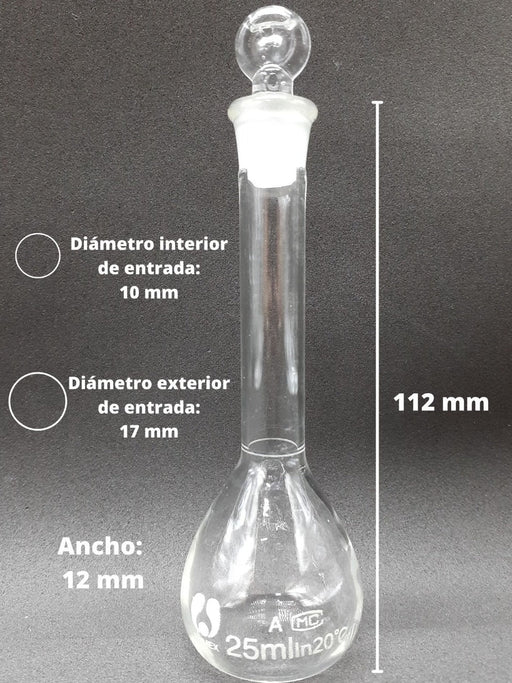 Mv25 - Matraz Volumetrico De Vidrio 25 Ml ID-4165