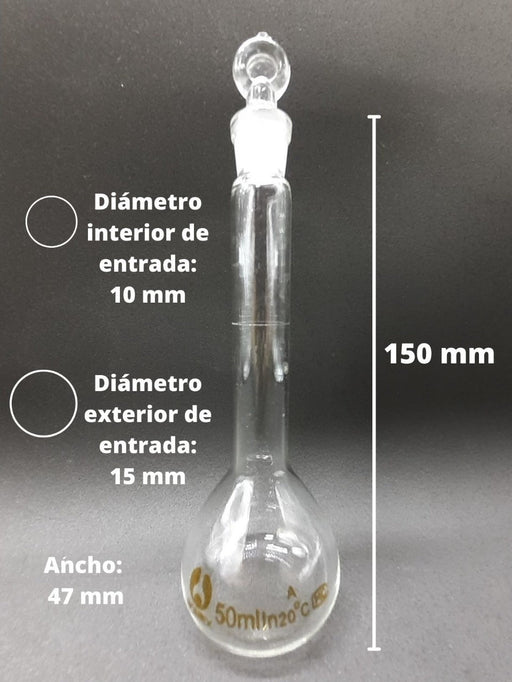 Mv50 - Matraz Volumetrico De Vidrio 50 Ml ID-4169