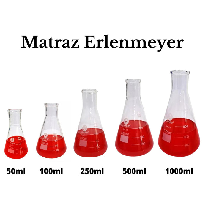 Jm5 - Juego De 5 Matraz Erlenmeyer Diferentes Medidas Jm5 ID-6484