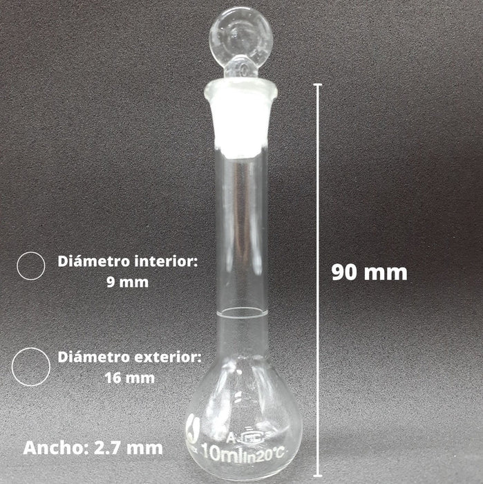 Mv10 - Matraz Volumetrico De Vidrio 10 Ml ID-4159