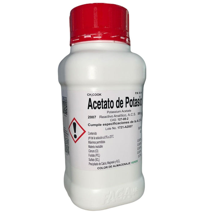 2007-500 - Acetato De Potasio R. A. De 500 G ID-1614