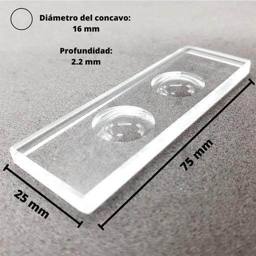 Poc2 - Portaobjeto 2 Cavidades Para Microscopio ID-4736