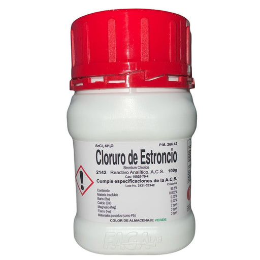 2142-100 - Cloruro De Estroncio R. A. De 100 G ID-3527