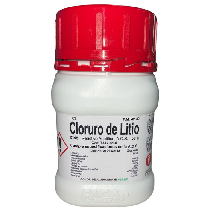 2145-50 - Cloruro De Litio R. A. De 50 G ID-3542