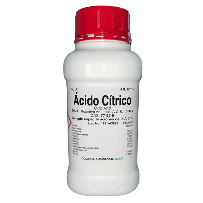 2023-500 - Ácido Cítrico R. A. De 500 G ID-1733