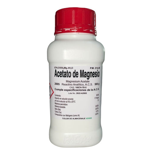 2005-500 - Acetato De Magnesio R. A. De 500 G ID-1603