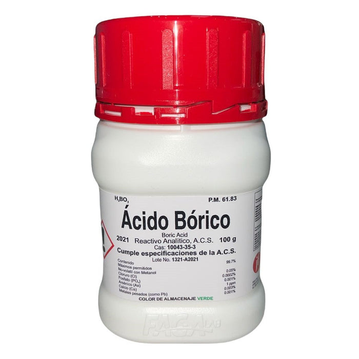 2021-100 - Ácido Bórico R. A. De 100 G ID-1718