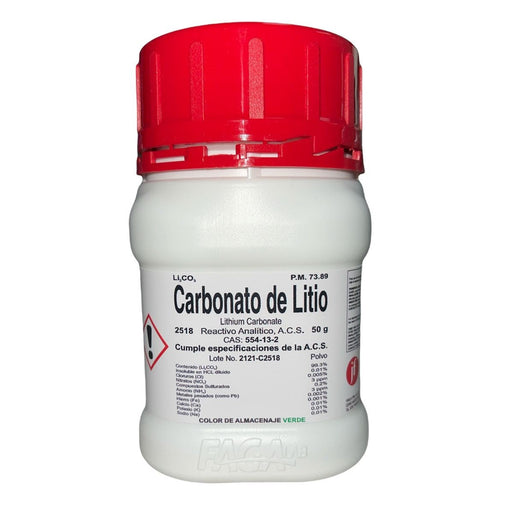 2518-50 - Carbonato De Litio R. A. De 50 G ID-3210