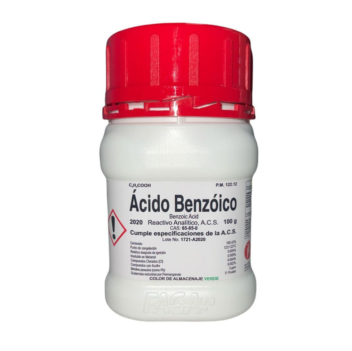 2020-100 - Ácido Benzoico R. A. De 100 G ID-1708