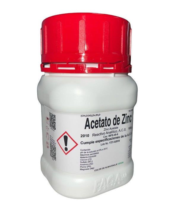 2010-100 - Acetato De Zinc R. A. De 100 G ID-1641