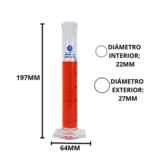 1601H-50 - Probeta Graduada De Vidrio 50Ml Clase A ID-5207