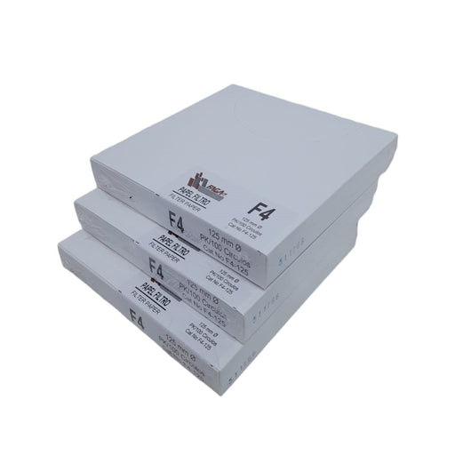 3F4-125 - Paquete De 3 Papel Filtro Cualitativo F4-125 C/100 ID-1408