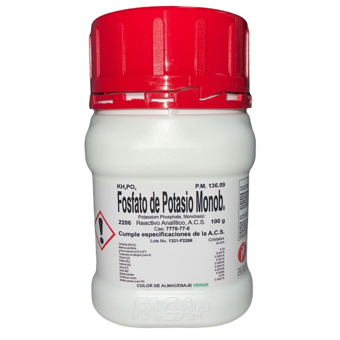 2206-100 - Fosfato De Potasio Monobasico R. A. De 100 G ID-3705