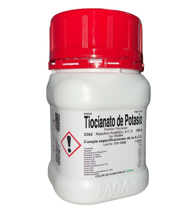 2362-100 - Tiocianato De Potasio R. A. De 100 G ID-3297