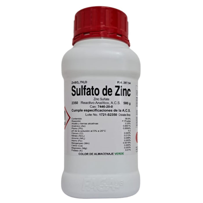 2350-500 - Sulfato De Zinc R. A. De 500 G ID-6168