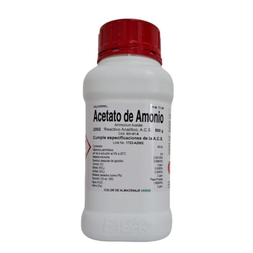 2002-500 - Acetato De Amonio R. A. De 500 G ID-6150